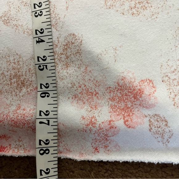 Aerie White Pink Floral Quarter Zip Sweater Size xxl Women - Picture 7 of 8